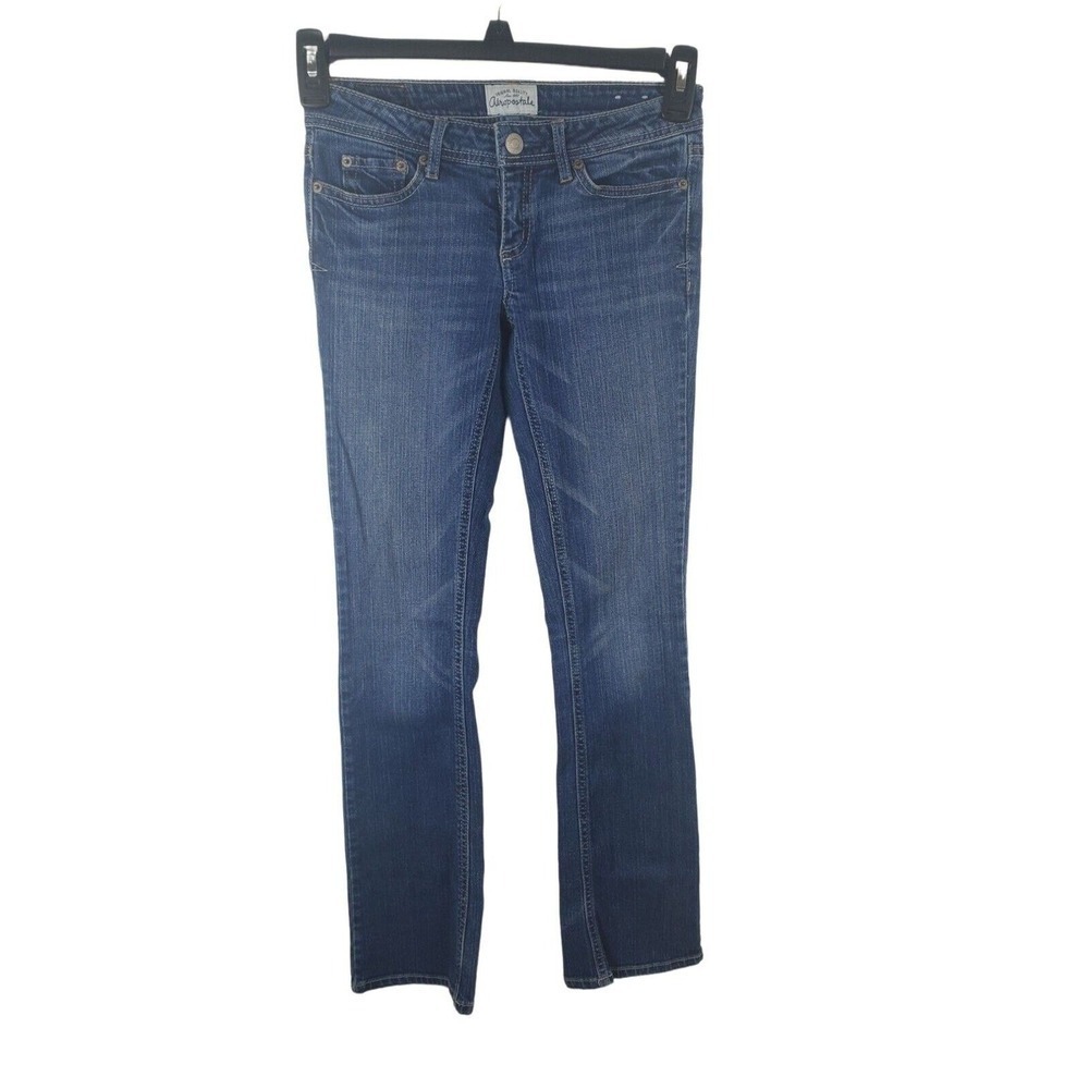 Aeropostale Jeans 1/2 Regular Womens/Juniors Low Rise Chelsea Bootcut Blue Causa